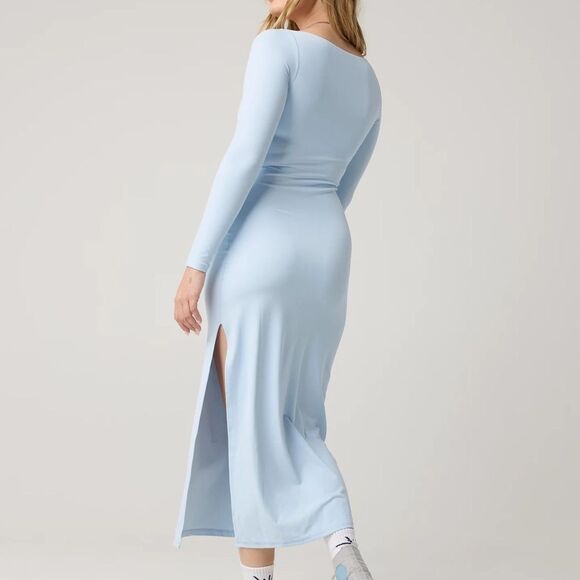 Aerie OFFLINE Real Me XTRA Night Out Maxi Dress Light blue Medium NWT in packag - Picture 2 of 7